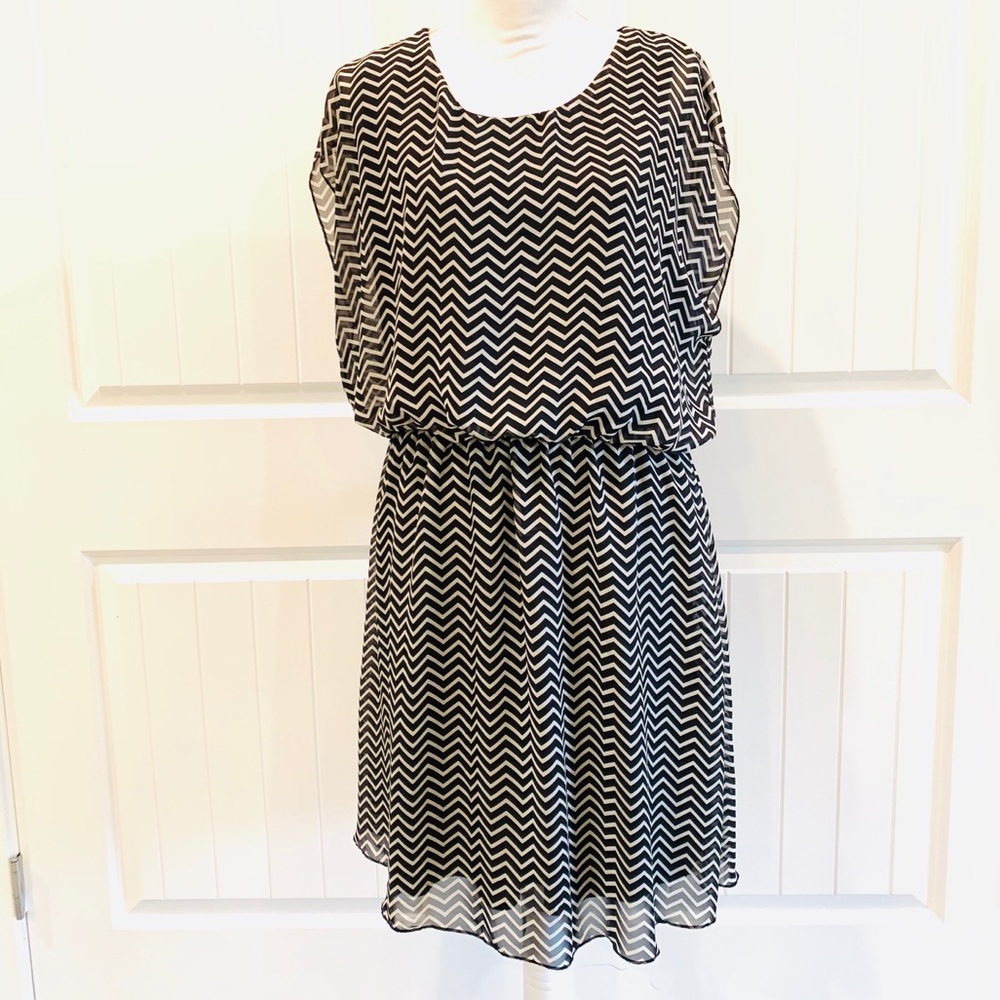 🍃Tacera Chevron Print Summer Dress - 1X🍃